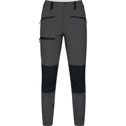 Dámské softshellové kalhoty Haglöfs Mid Slim - šedá/černá (Velikost 36)