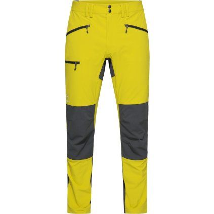 Pánské softshellové kalhoty Haglöfs Mid Slim LONG - zelená/tm.šedá (Velikost 48)