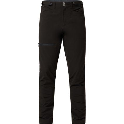 Pánské softshellové kalhoty Haglöfs Front Flex LONG - černá (Velikost 46)