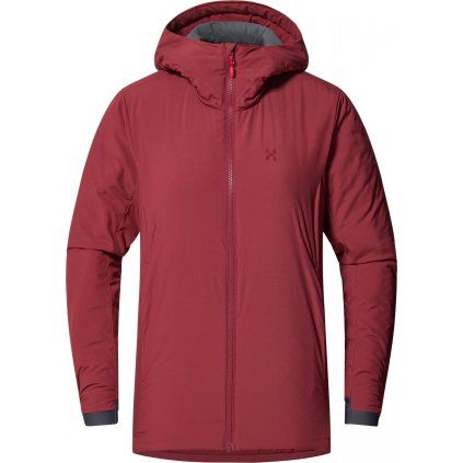 Dámská outdoorová bunda Haglöfs Mimic Alert hood - červená (Velikost XS)