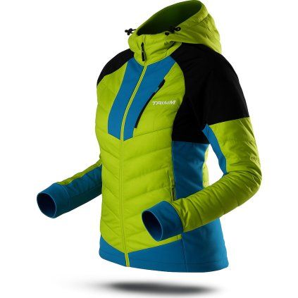 Dámská zimní bunda TRIMM CONTRA lime green/jeans blue (Velikost XS, Barva lime green/jeans blue)