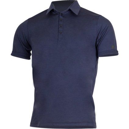 Pánská merino polo košile LASTING Lamel modrá (Velikost M)