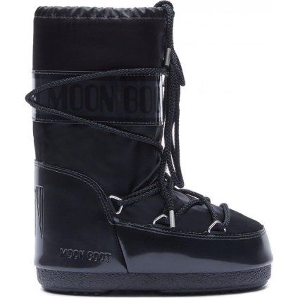 Dětská zimní obuv MOON BOOT Jr Icon Glance černá (Velikost 35/38)