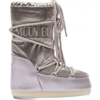 Dětská zimní obuv MOON BOOT Jr Icon Glance platinová (Velikost 42/44)