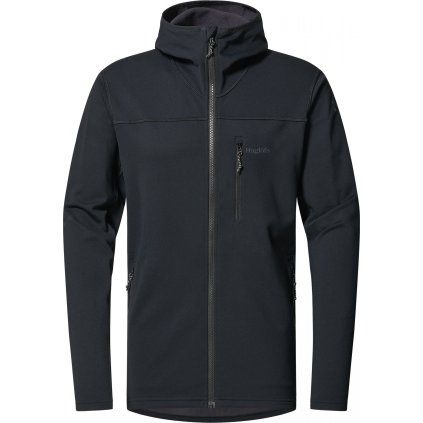 Pánská fleecová mikina Haglöfs Rosson Mid hood - černá (Velikost S)