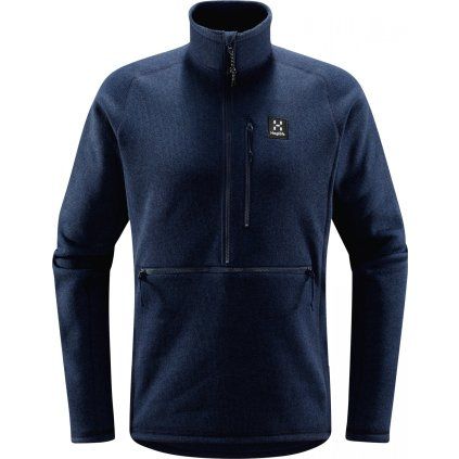 Pánská fleecová mikina Haglöfs Risberg 1/2 Zip - tmavě modrá (Velikost S)