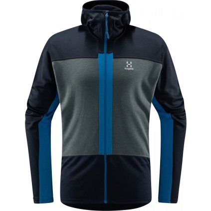 Pánská technická mikina Haglöfs ROC Flash Mid Hood - modrá (Velikost S)