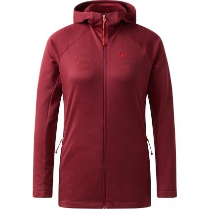 Dámská mikina Haglöfs  Korp Mid Hood - červená (Velikost XS)