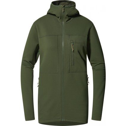 Dámská fleecová mikina Haglöfs Rosson Mid hood - zelená (Velikost XS)
