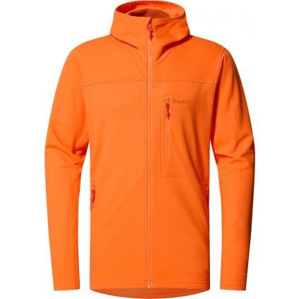 Pánská fleecová mikina Haglöfs Rosson Mid hood - oranžová (Velikost S)