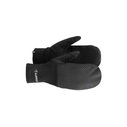 Běžecké rukavice CRAFT Lumen Fleece Hybrid 2 - černá (Velikost XS)