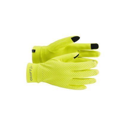 Běžecké rukavice CRAFT Lumen Fleece 2 - žlutá (Velikost XS)