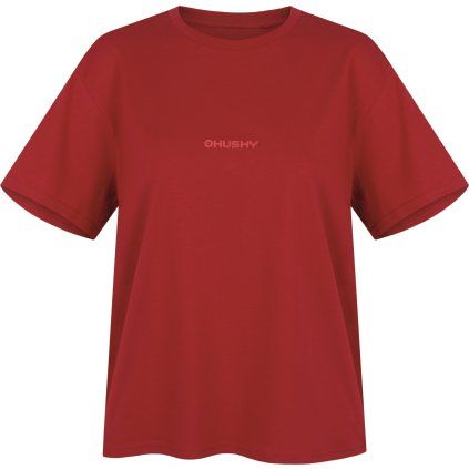 Dámské bavlněné triko HUSKY Tee Stamp L červené (Velikost L)