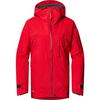 Dámská lyžařská bunda Haglöfs Latnja GTX insulated - červená (Velikost XS)