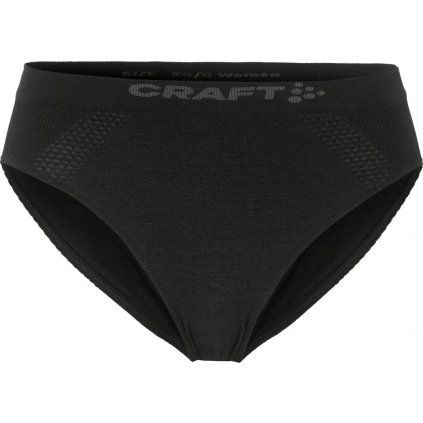 Dámské merino kalhotky CRAFT Wool Seamless Hipster - černá (Velikost XS-S)