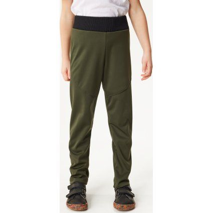 Dětské softshellové kalhoty UNUO s fleecem pružné Sporty, Khaki (Velikost 98/104, Věk 2-4 roky)