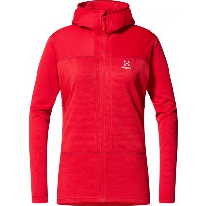 Dámská technická mikina Haglöfs ROC Flash Mid Hood - červená (Velikost XS)