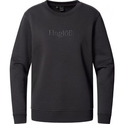 Dámská bavlněná mikina Haglöfs Crewneck - černá (Velikost XS)