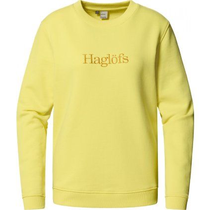 Dámská bavlněná mikina Haglöfs Crewneck - žlutá (Velikost S)