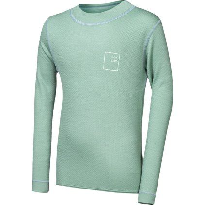 Juniorské merino triko SENSOR Df Logo Up basil green (Barva zelená, Velikost 140)