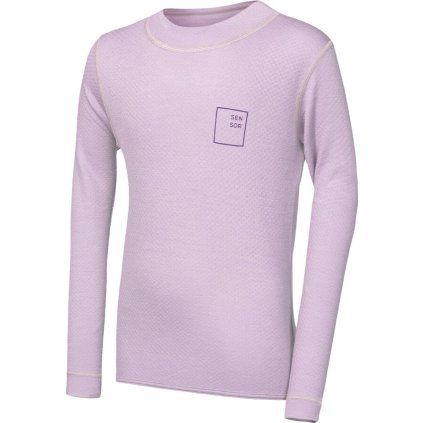 Juniorské merino triko SENSOR Df Logo Up mystic violet (Barva fialová, Velikost 140)
