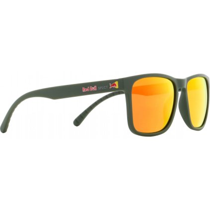 Polarizační sluneční brýle RED BULL spect edge-003P, olive green / brown with red mirror (Velikost 55-17-145)