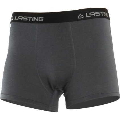 Pánské merino boxerky LASTING Noro šedé (Velikost S)