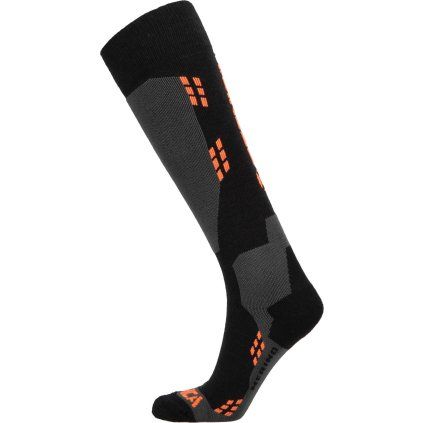 Lyžařské ponožky TECNICA Merino ski socks, black/orange (Velikost 35/38)
