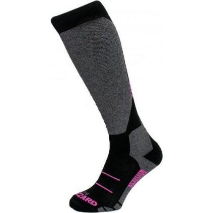 Lyžařské podkolenky BLIZZARD Wool Sport ski socks, black/pink (Velikost 35/38)