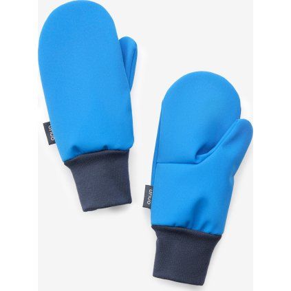 Dětské softshellové rukavice UNUO s fleecem Tap, Modrá (Velikost S, Věk 2-4 roky)