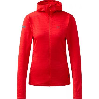Dámská technická mikina Haglöfs L.I.M Mid Multi Hood - červená (Velikost XS)