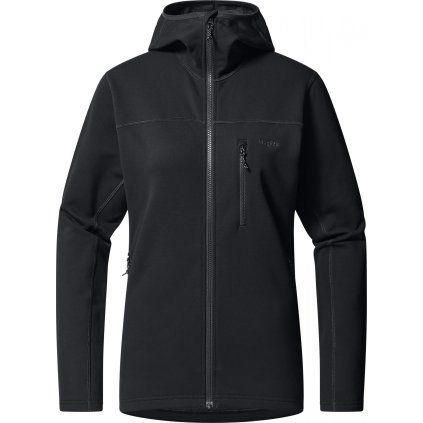 Dámská fleecová mikina Haglöfs Rosson Mid hood - černá (Velikost XS)