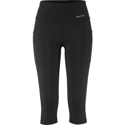 Dámské 3/4 elastické kalhoty CRAFT Essence Capri 3 - černá (Velikost XS)