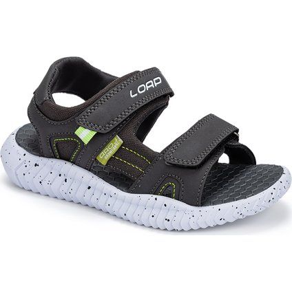 Dětské sandály LOAP Veos Kid šedá/zelená (Velikost 26)