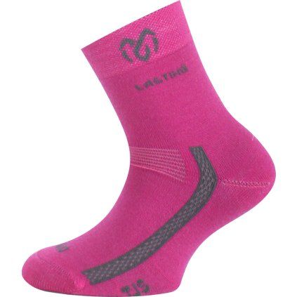 Dětské merino ponožky LASTING Tjs tmavě růžová (Velikost XXS)