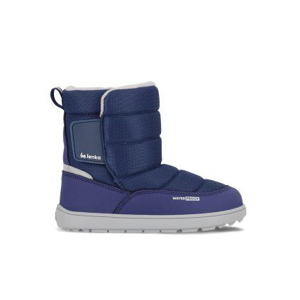 Dětské barefoot sněhule BE LENKA Ailo Junior modrá (Velikost 35)