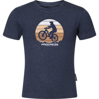 Dětské outdoorové triko PROGRESS Aromatico Biker tm.modrá (Velikost 128/1)
