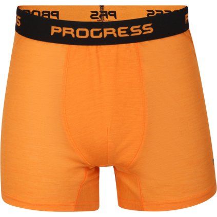 Pánské merino boxerky PROGRESS MA SKN 125 - oranžová (Velikost M)