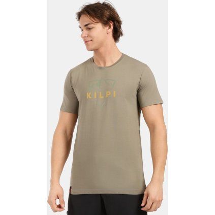 Pánské bavlněné triko KILPI Discover khaki (Velikost 3XL)