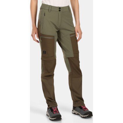 Dámské outdoorové kalhoty KILPI Hosio khaki (Velikost 44)