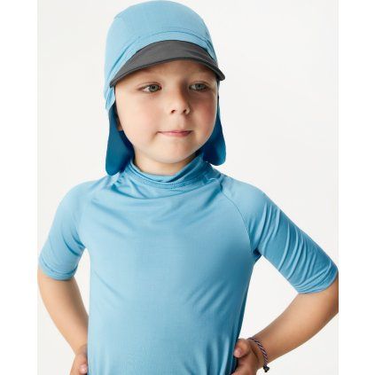 Dětská kšiltovka s plachetkou UNUO a UV ochranou 50+, Sv. Modrá (Velikost XS (42 - 44 cm), Věk 6-12 měsíců)