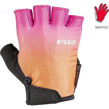 Dámské cyklistické rukavice R2 Ombra růžové (Velikost M)