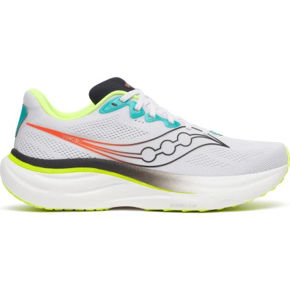 Pánské běžecké boty SAUCONY S101566-1036 RIDE 19 white/citron (Velikost 40)