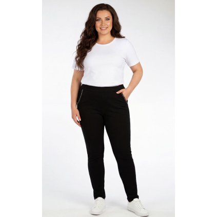Dámské kalhoty pro plnoštíhlé LITEX PLUS SIZE černé (Barva černá, Velikost XL)