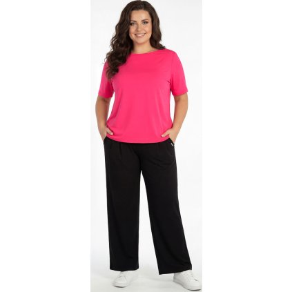 Dámské kalhoty pro plnoštíhlé LITEX PLUS SIZE černé (Barva černá, Velikost XL)