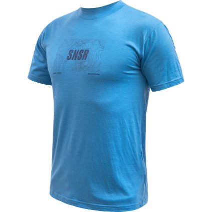 Pánské merino triko SENSOR Active Relief modré (Velikost S, Barva modrá)