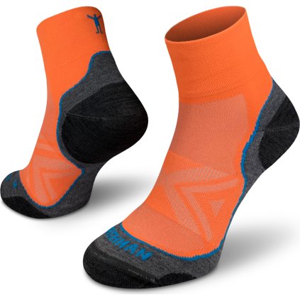Běžecké ponožky NOTHMAN Silver PRO Mid oranžové (Velikost 42-44)