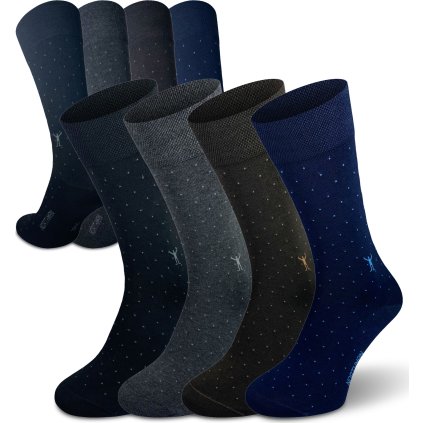 Ponožky NORTHMAN Lucca Mercerized 4-pack modrý mix (Velikost 42-44)