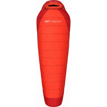 Letní spacák TRIMM Rack 400 dark red/red (Velikost 185 cm, Orientace zipu Pravý, Barva dark red/red)