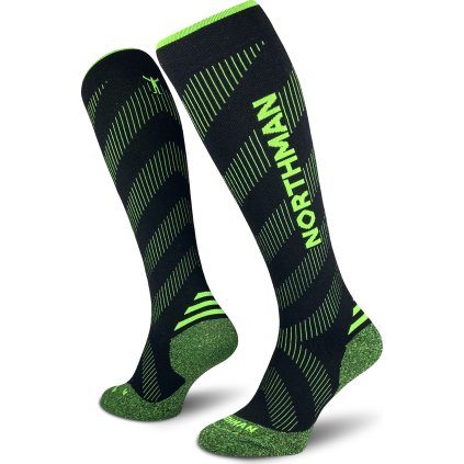 Kompresní ponožky NORTHMAN High Elite zelené (Velikost 42-47)